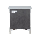 Wooden Nightstand with 2 Drawers in Platinum Finish B016P256195