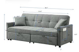 3 in 1 Convertible Sleeper Sofa Bed, Modern Fabric Loveseat Futon Sofa Couch Pullout Bed, Small Love W2318P265840