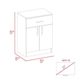 Mayorca Base Pantry Cabinet, One Drawer, Two Interior Shelves -White / Light Oak B20092094