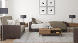 PrimeNest NimbusFlow Upholstered Convertible Sofabed with Storage, Beige/Brown-PU Chenille B030P286529