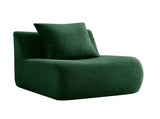Armless Sofa W/Pillow Teddy Fabric-Green W714P357245