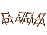 Upholstered folding chair, space saving, easy to carry, 4PCS, Walnut shelfBeige cushion,Dining room W49553920