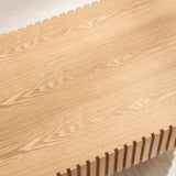 43.70Inch Modern Handcraft Drum Coffee Oval Coffee for Living Room,Small Wooden Coffee W2582P250631