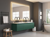 84 x 48 Inch LED Bathroom Mirror with Front and Backlight, Wall Mounted Vanity Mirror with Aluminum W2287P282006