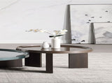 Lakita Dark Blond High Gloss & Smoked Oak End Table B2726P442584