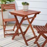 Marco Reddish Brown Balcony Wood Bistro Set B093121237