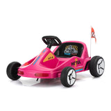 ZUN 12V Kids Ride On Go Kart, Electric 4-Wheeler Car with Remote Control, Cushioned Seat, LED Lights, W2181P201029