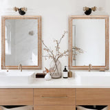 22x30 Inches Wood Framed Mirrors for Bathroom,Wooden Frame Wall Mirror Farmhouse Wall Mounted W2295P290649