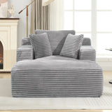 Full- compressed Chaise Lounge Sofa Bed 48.8" Upholstered Sofa Couch with Removable Pillows, Modern 83733908