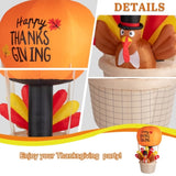 6ft 15W 5 LED Lights Turkey Hot Air Balloon Garden Turkey Decoration 33011150