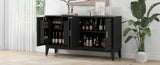 4-Door Sideboard Storage Cabinet Door Shelf for Living Room and Dining Room, Two Large Cabinets N759P192455B