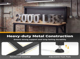 48" Heavy-Duty Workbench 2000LBS Capacity 7-Level Height Adjustable with Built-in Power Strip 02305328