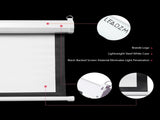 100" 43 80" x 60" Viewing Area Motorized Projector Screen with Remote Control Matte White 84308560