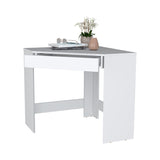 ZUN White Spacious Drawer Corner Desk B062P175190