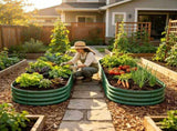 Galvanized Raised Garden Bed 8x4x1ft - Heavy Duty Metal Planter Box for Vegetables, Herbs & Flowers, W840P499242