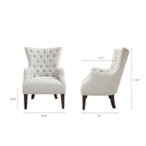 Hannah Button Tufted Wing Chair B03548233