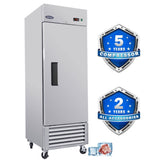 ORIKOOL 27" Commercial Freezer 23 Cu.ft with 1 Solid Door Reach-In Freezers Stainless Steel ETL W2095126110