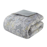 6 Piece Cotton Comforter Set Grey King B03595745