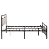 Single-Layer Bed Head and Soft Pull Button Bed End Standpipe Water Pipe Bed Twin Black Gold-Painted 29584293