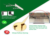 DA5934C Series Door Window Awning Made of 0.137 Inch Thick Crystal Solid Polycarbonate Sheet and W2205P180069