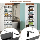 6-Tier Over the Door Pantry Organizer, Large Metal Door Spice Rack, Hanging Heavy-Duty Pantry Door 68119486
