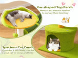 Cat Tree - 22LBS Capacity, Palm Tree Design with Self-Groomer & Scratching Posts 49377663
