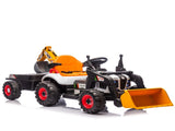 24V Kids Ride-On Electric Tractor Toy with 4-in-1 Construction Attachments W1578P294833