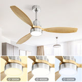 Low Profile 52 Inch Integrated LED Ceiling Fan with Light Kit and Remote Control for Living Room W934P288631