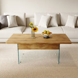 43.3-inch coffee table height-adjustment function combines rustic style W1512P316350