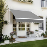 78"D x 102"W x 59"H retractable awning Grey 77304471