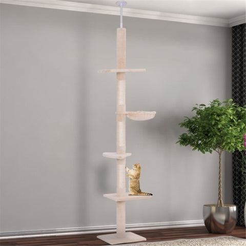 ZUN Wooden Cat House/Cat Trees /Cat Climbing Tower （Prohibited by WalMart） 64760122