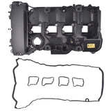 Black Pastic Engine Valve Cover with Gasket Fit for Mercedes-Benz C250 SLK250 2012-2015 1.8L L4 20988857