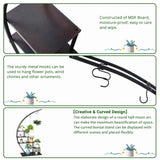 5 Layers Semicircle Iron Wood Suitable For Garden Balcony Patio Lawn Home Decoration Plant Stand 56044277