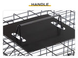 32" Live Animal Cage Trap, Heavy Duty Folding Raccoon Trap, Humane Cat Trap with Handle, Black 38457316