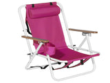 Folding Beach Chair Set of 2 for Adults, 4 Position Portable Backpack Foldable 56591566