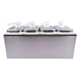 8L Stainless Steel Sauce Pump Dispenser Squeeze Condiment Dispensing Container Condiment Pump 02010856