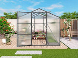 Newly marketed Gain height windproofaluminum greenhouse 6x6 FT Polycarbonate Greenhouse Raised Base 99440443