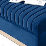 Contemporary Vertical Channel Tufted Velvet Sofa Loveseat Modern Upholstered 2 Seater Couch for W1117P147506