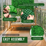 12 pieces of 24 "x 16" artificial boxwood boards, grass wall panels, boxwood fence panels, UV 79050192
