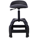 Pneumatic 360 Degree Swivel Stool, Mechanics Rolling Creeper Seat, Heavy Duty Mechanics Stool,black W46590157
