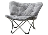 Faux Fur Butterfly Chair for Kids and Teens, Gray 98082576