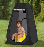 ZUN Portable Pop Up Privacy Tent, Outdoor Camping Bathroom Toilet Shower Tent with Carrying Bag Spacious 06621245