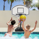 ZUN Portable Poolside Basketball Hoop Swimming Pool 3.1ft to 4.7ft Height-Adjustable Basketball System 12837257