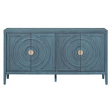 Retro Sideboard door with Circular Groove Design Round Metal Door Handle for Entrance, Dinning Room, 42078691