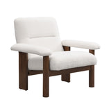 U-Can Modern Accent Chair with Ottoman, Mid Century Lounge Chair with footrest, Comfy Fabric N724P261932K
