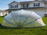 18-foot retractable pool cover, PVC film fiberglass rod pool fence, outdoor swimming pool 84206541