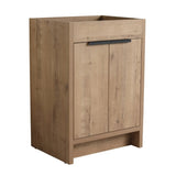 ZUN 24" Freestanding Bathroom Vanity 2 Soft-Close Cabinet Doors ,Only Vanity without Top W999113508