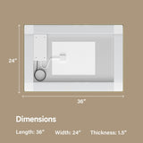 24x36" Gold Tempered MirrorDual LED Light StripsFront and Back Lighting T3177P320567