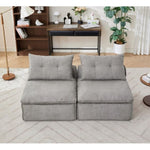 ZUN [NEW ARRIVED] Modular Sofa,No Armrests,At will DIY, Chenille Fabric,Neck Pillow-Back W2108P261275