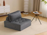 The dark gray linen wooden frame sofa can be freely spliced, meeting various needs such as in small W3612P395723
